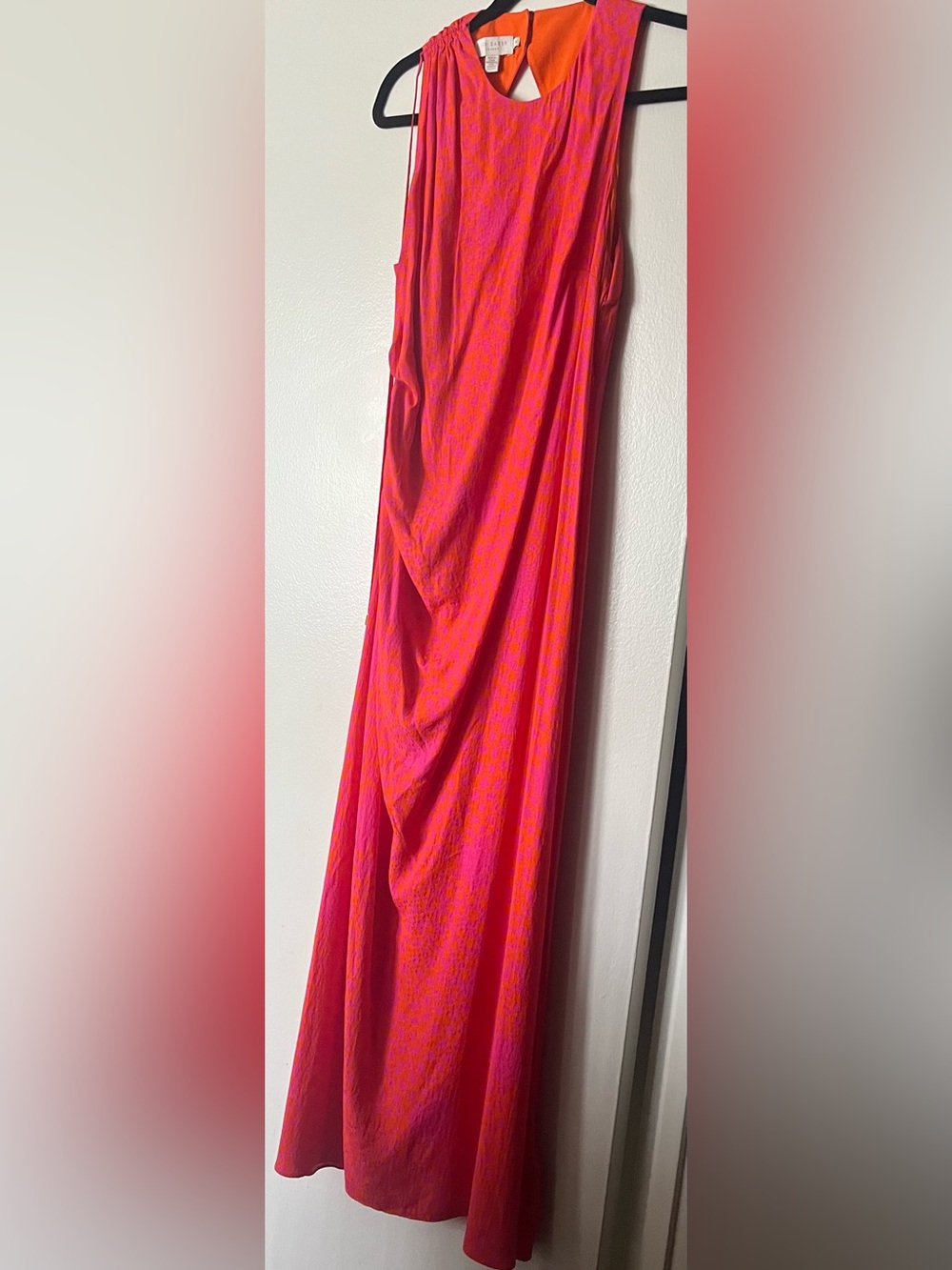Ted Baker Bright Pink and Orange Patterned Dress
